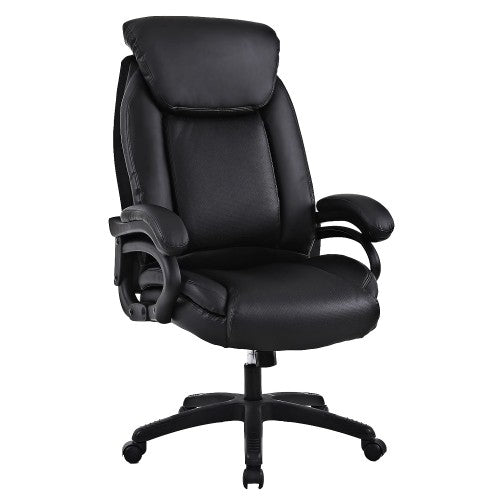 KASORIX Ergonomic Office Chair, Adjustable Swivel Chair with PU Leather, High-Back Lumbar Support, Flip-Up Armrests for Home, Office (Black) KASORIX Ergonomic Office Chair, Adjustable Swivel Chair with PU Leather, High-Back Lumbar Support, Flip-Up Armrests for Home, Office (Black)